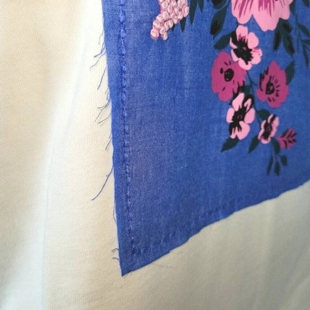 BP NWT Ivory Floral Graphic Oversized Crewneck Sweater Size S